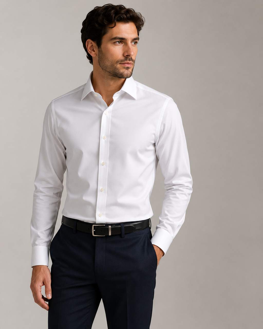 WHITE TWILL SHIRT